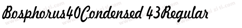 Bosphorus40Condensed 43Regular字体转换